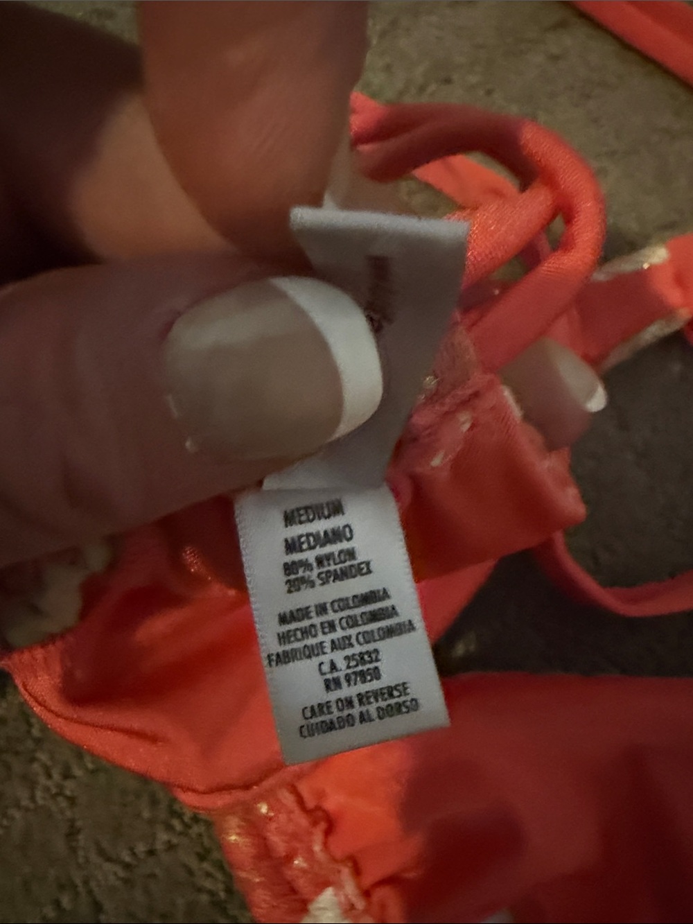 Luli Fama Coral Chevron Triangle Bikini Top - Picture 5 of 5